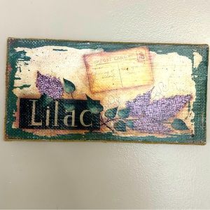 Lilac wall sign